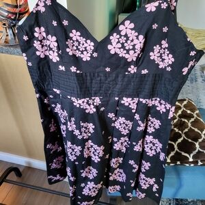 Floral Black and Pink Dress